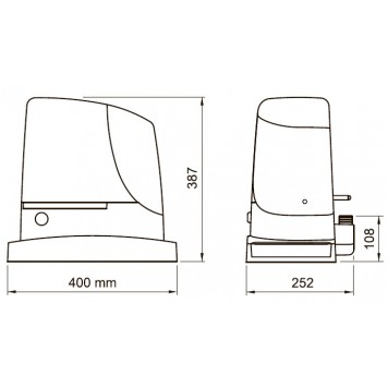 Привод для откатных ворот NICE RUN1200 HS KIT2-1