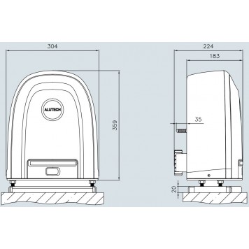 Комплект привода для откатных ворот ALUTECH RTO-1000​ KIT-3