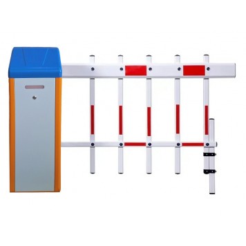 Шлагбаум со складной стрелой-забором (4 метра) WJDZE-BL-0