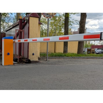 Шлагбаум со складной стрелой-забором (4 метра) WJDZE-BL-1