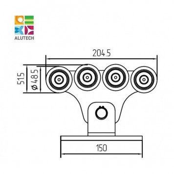 Опора роликовая SGN.01.150 (стальные ролики)-2