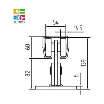 Опора роликовая SGN.01.150 (стальные ролики)-3